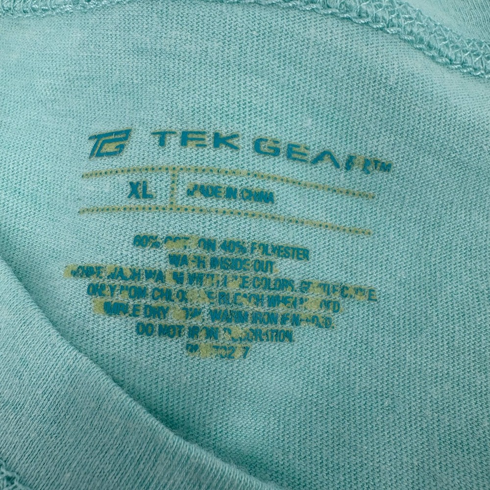 TEK GEAR Womens XL V-Neck T-Shirt See You At The Finish Line Graphic‎ Top - Picture 3 of 6
